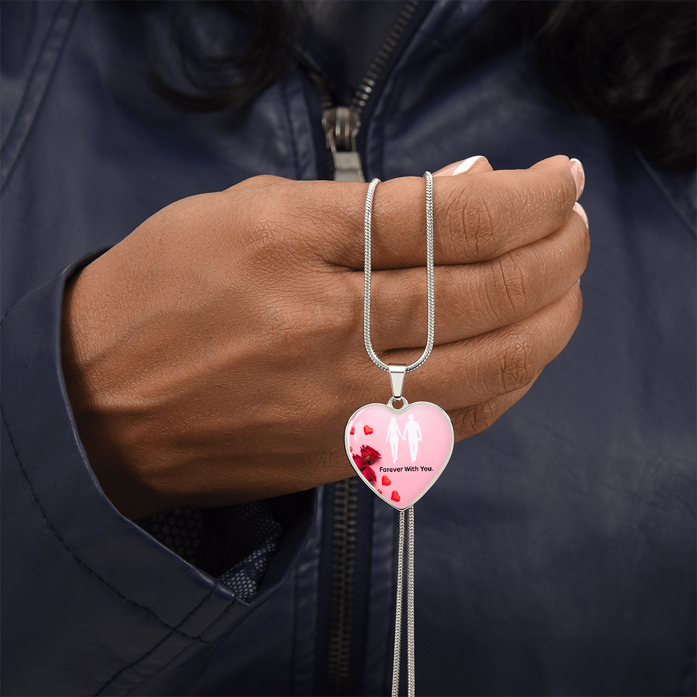 To My Wife- Luxury Graphic Heart Necklace-Forever With You