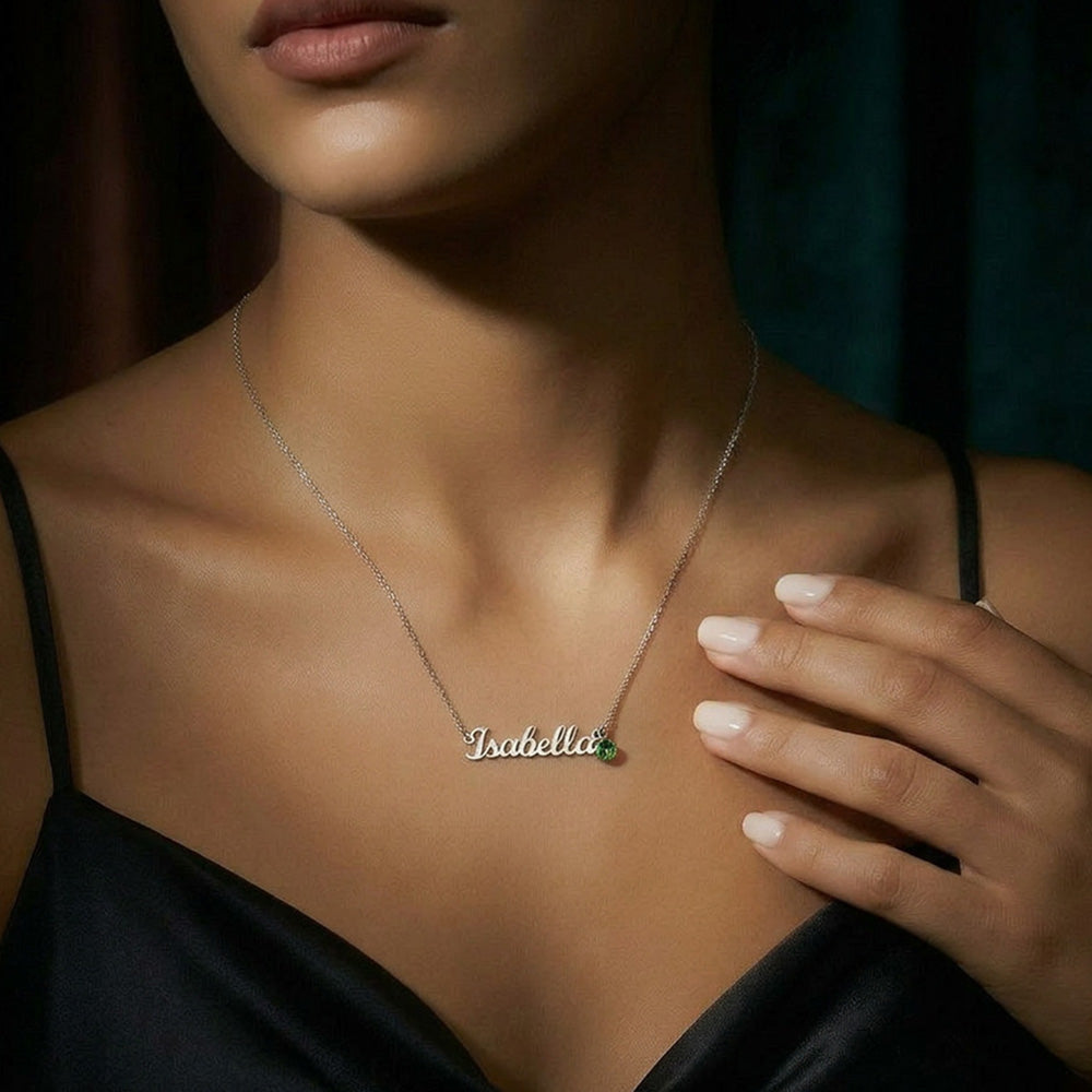 Personalized Birthstone Name Necklace for Mom on  Mother's Day