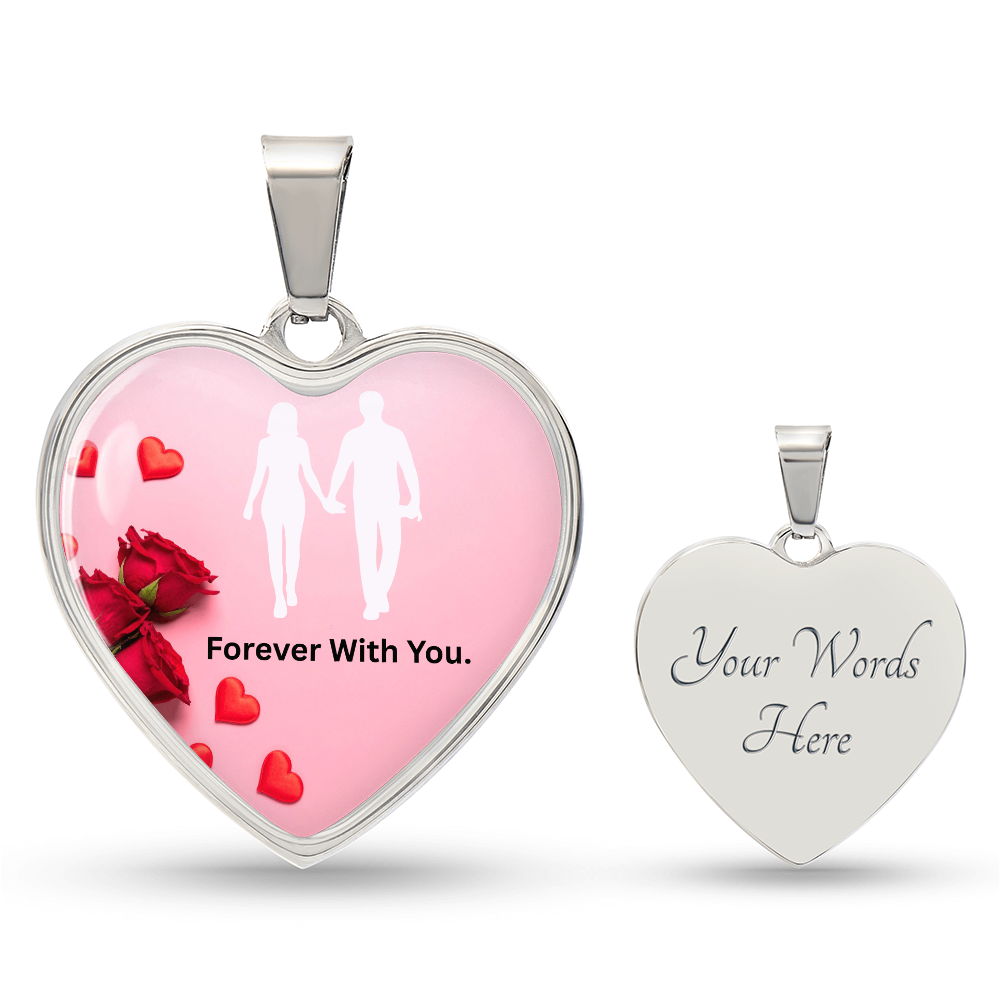 To My Wife- Luxury Graphic Heart Necklace-Forever With You