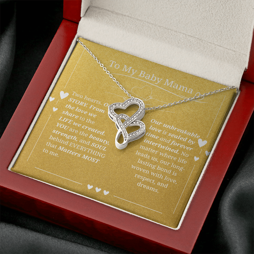 To My Baby Mama- Heart-to-Heart Pendant Necklace