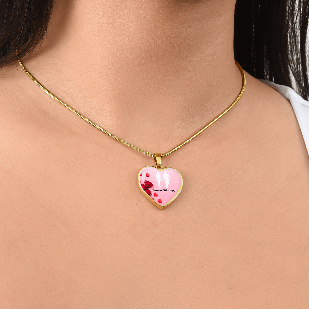 To My Wife- Luxury Graphic Heart Necklace-Forever With You
