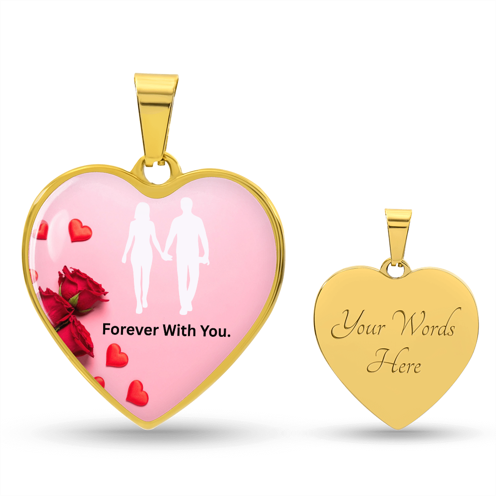 To My Wife- Luxury Graphic Heart Necklace-Forever With You