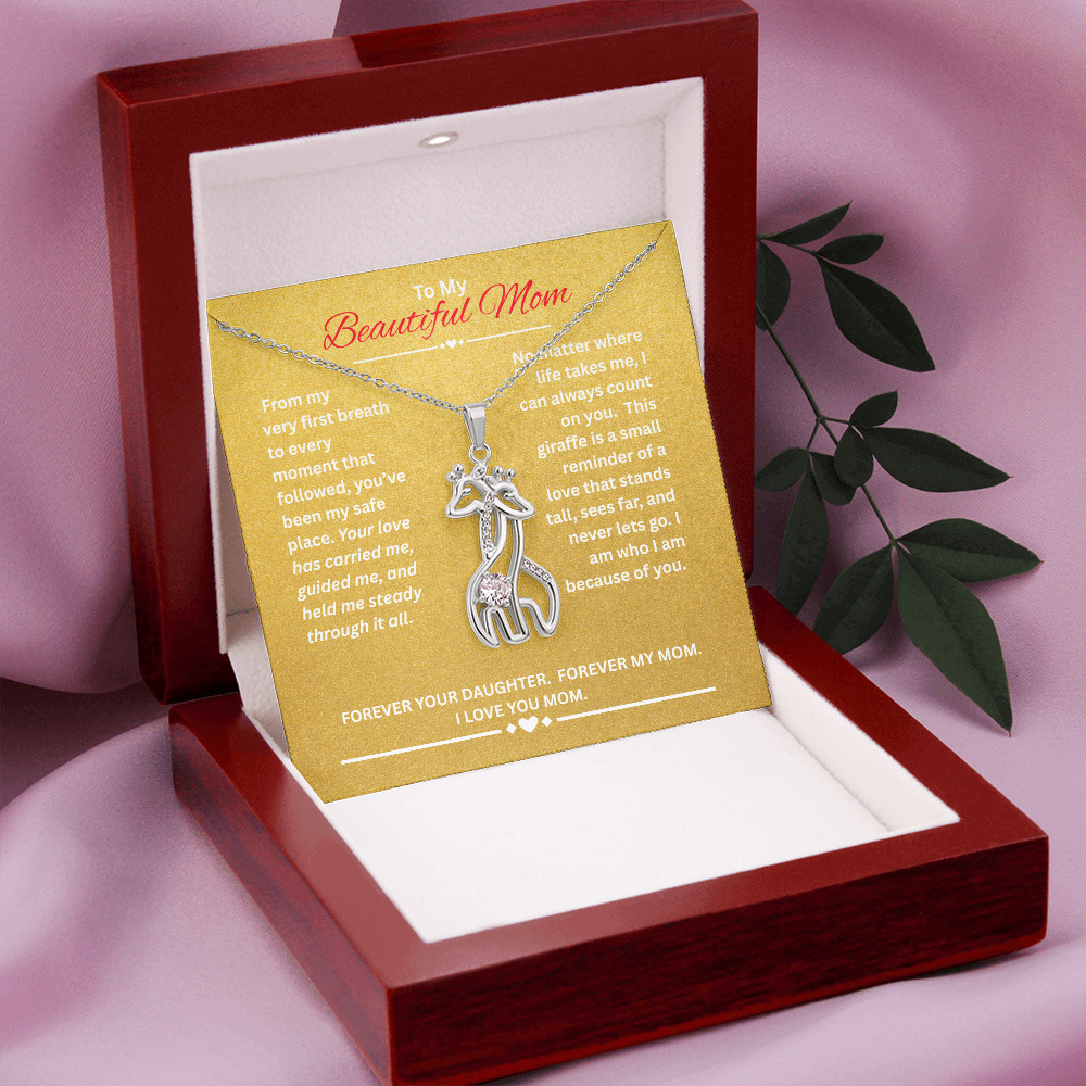 To My MOM- Giraffe Necklace- Love and Gratefulness