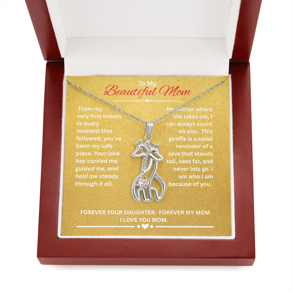 To My MOM- Giraffe Necklace- Love and Gratefulness