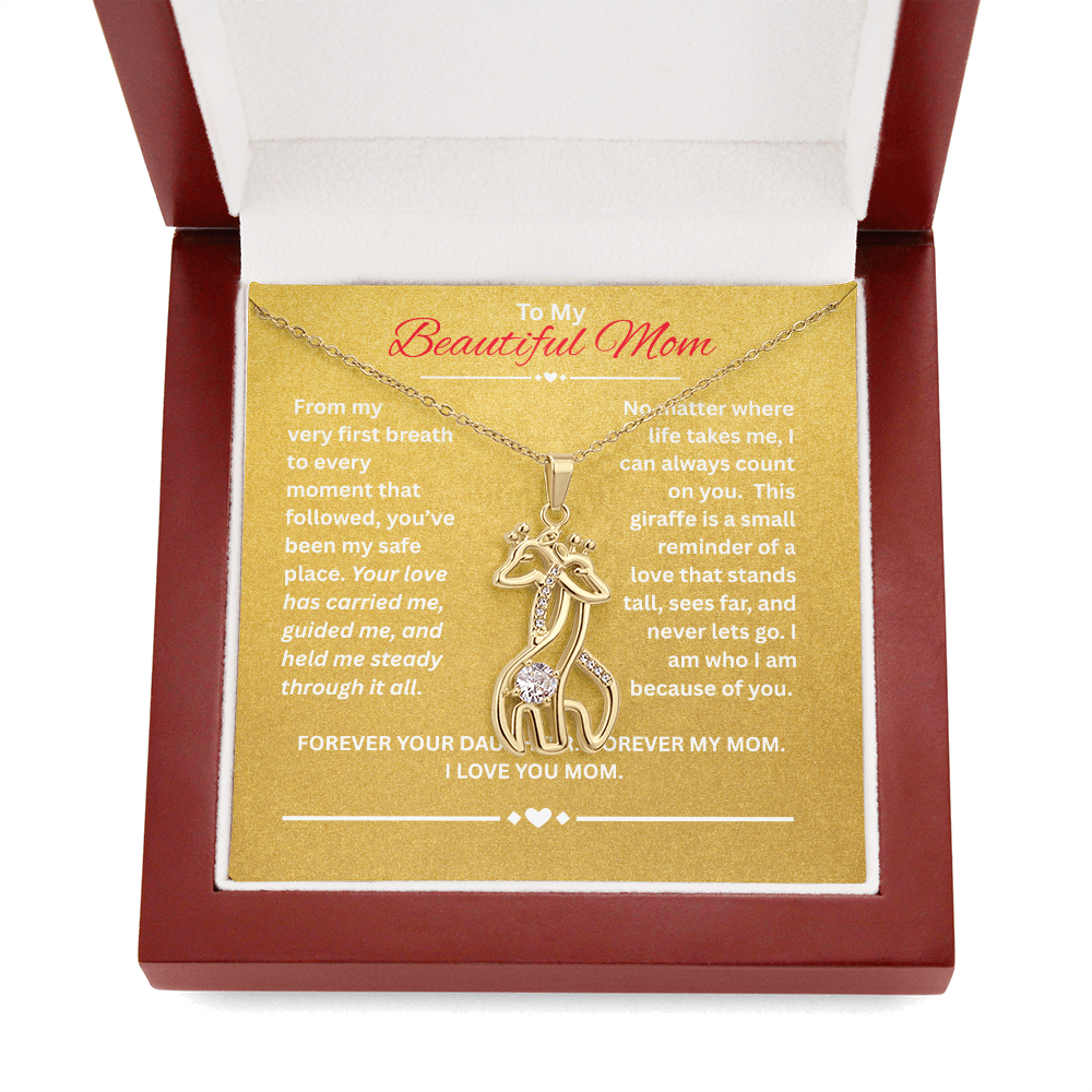 To My MOM- Giraffe Necklace- Love and Gratefulness