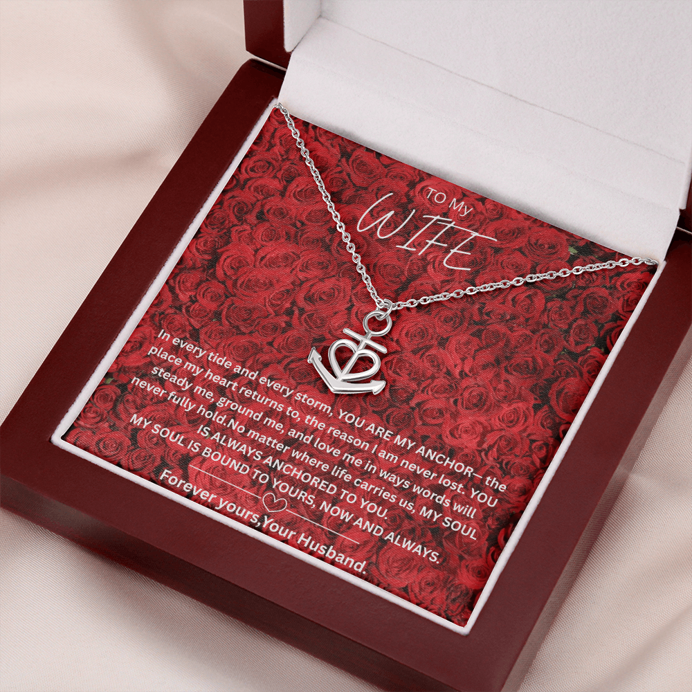 To My Wife - Anchor Pendant Necklace-Anchored TO YOU