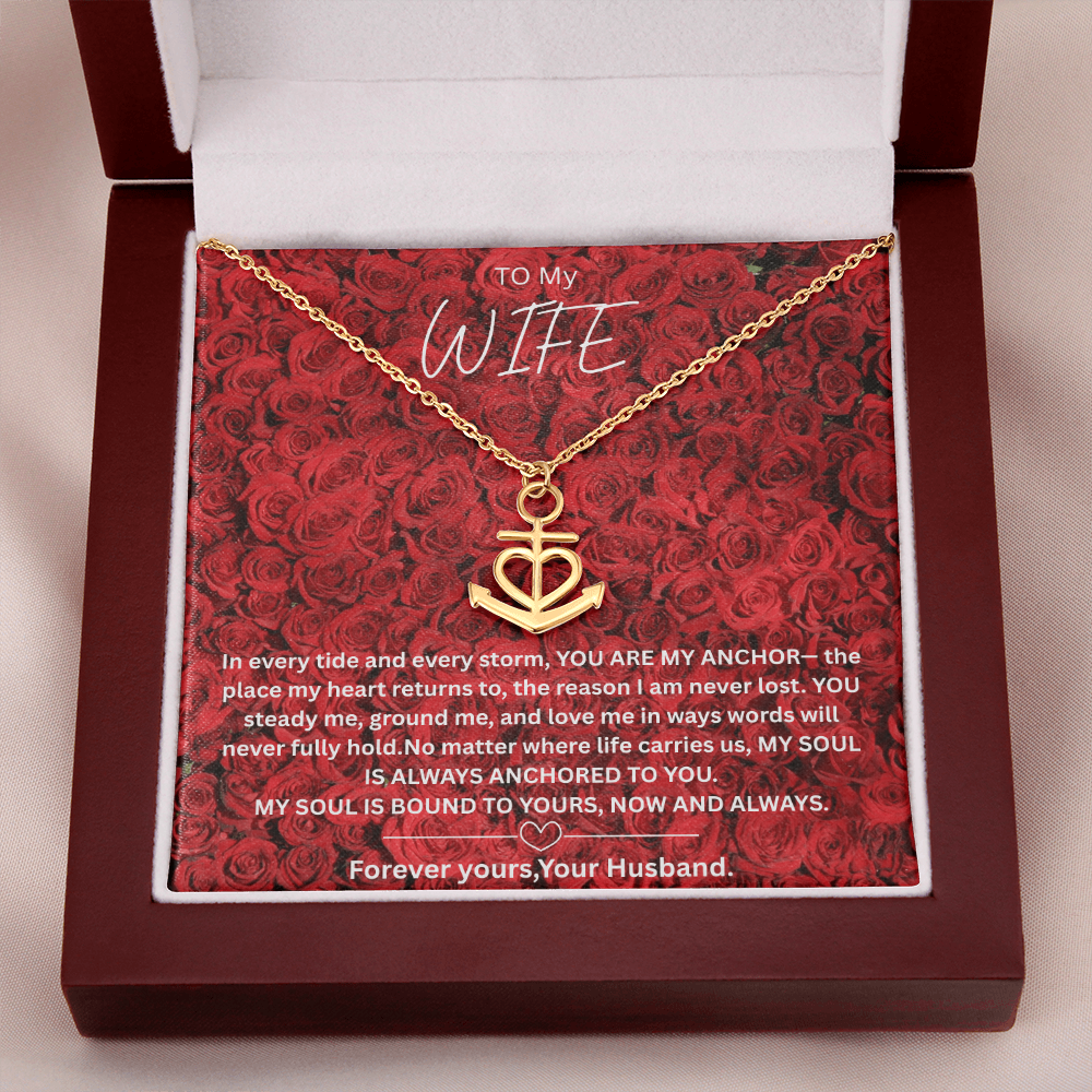 To My Wife - Anchor Pendant Necklace-Anchored TO YOU