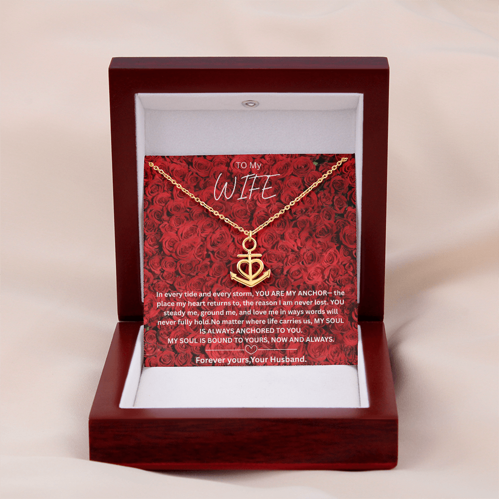 To My Wife - Anchor Pendant Necklace-Anchored TO YOU