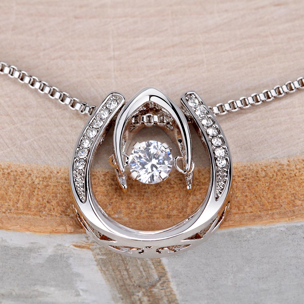 To My Girlfriend [personalized]-Lucky In Love Necklace-Together forever