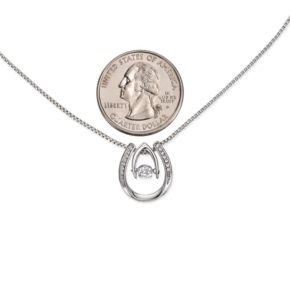 To My Girlfriend [personalized]-Lucky In Love Necklace-Together forever