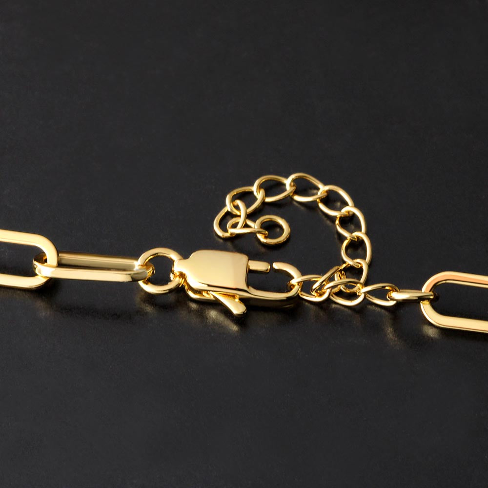 To My Wife - CZ Paperclip Chain Necklace (f/k/a Forever Linked Necklace or Embellished Chain)