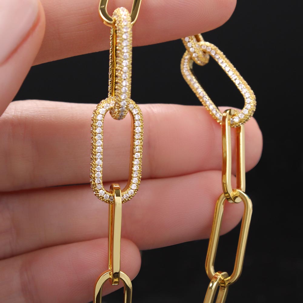 To My Wife - CZ Paperclip Chain Necklace (f/k/a Forever Linked Necklace or Embellished Chain)
