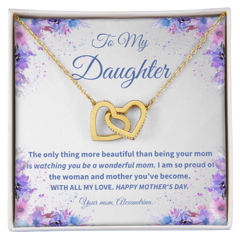 To My Daughter – Mother's Day Necklace with Sentimental Message Card