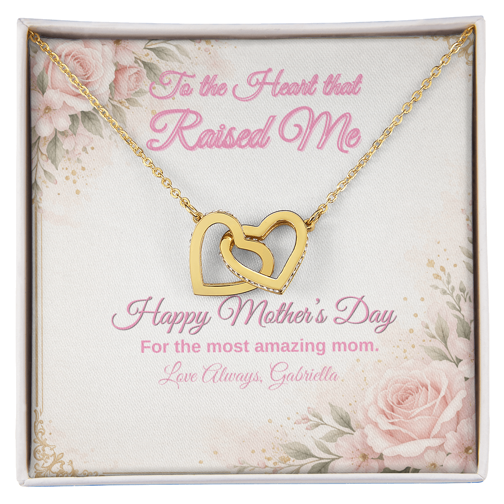 Interlocking Hearts Necklace - Forever Connected Mother's Day Gift