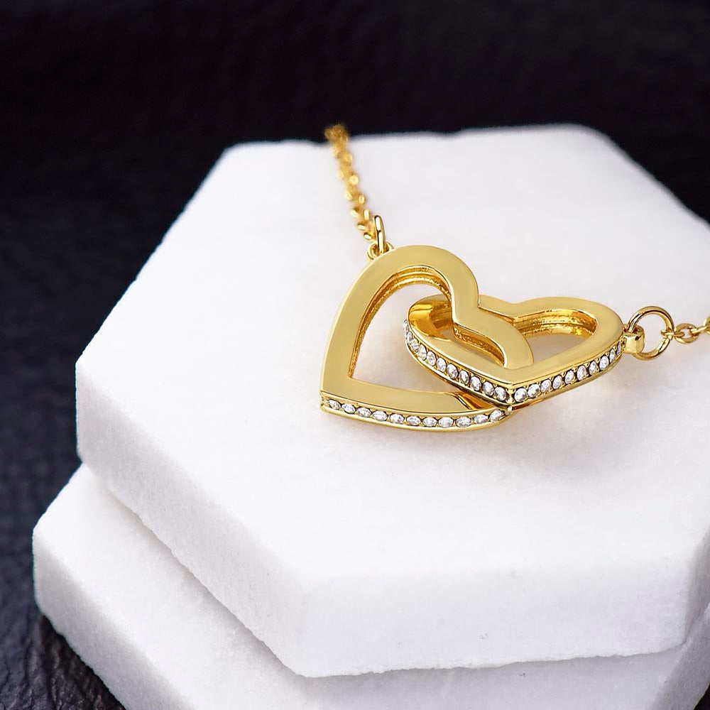 Forever Connected  Mother Daughter Interlocking Hearts Necklace