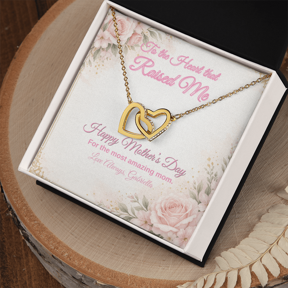 Interlocking Hearts Necklace - Forever Connected Mother's Day Gift