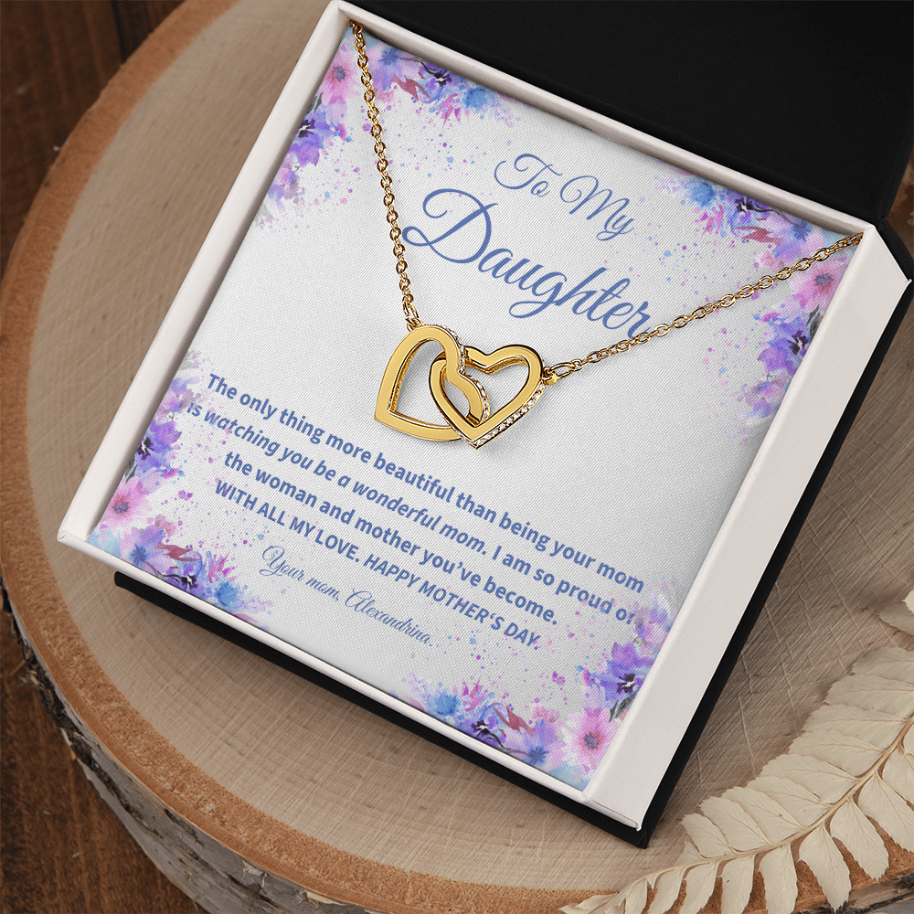To My Daughter – Mother's Day Necklace with Sentimental Message Card