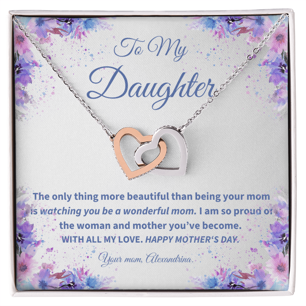 To My Daughter – Mother's Day Necklace with Sentimental Message Card