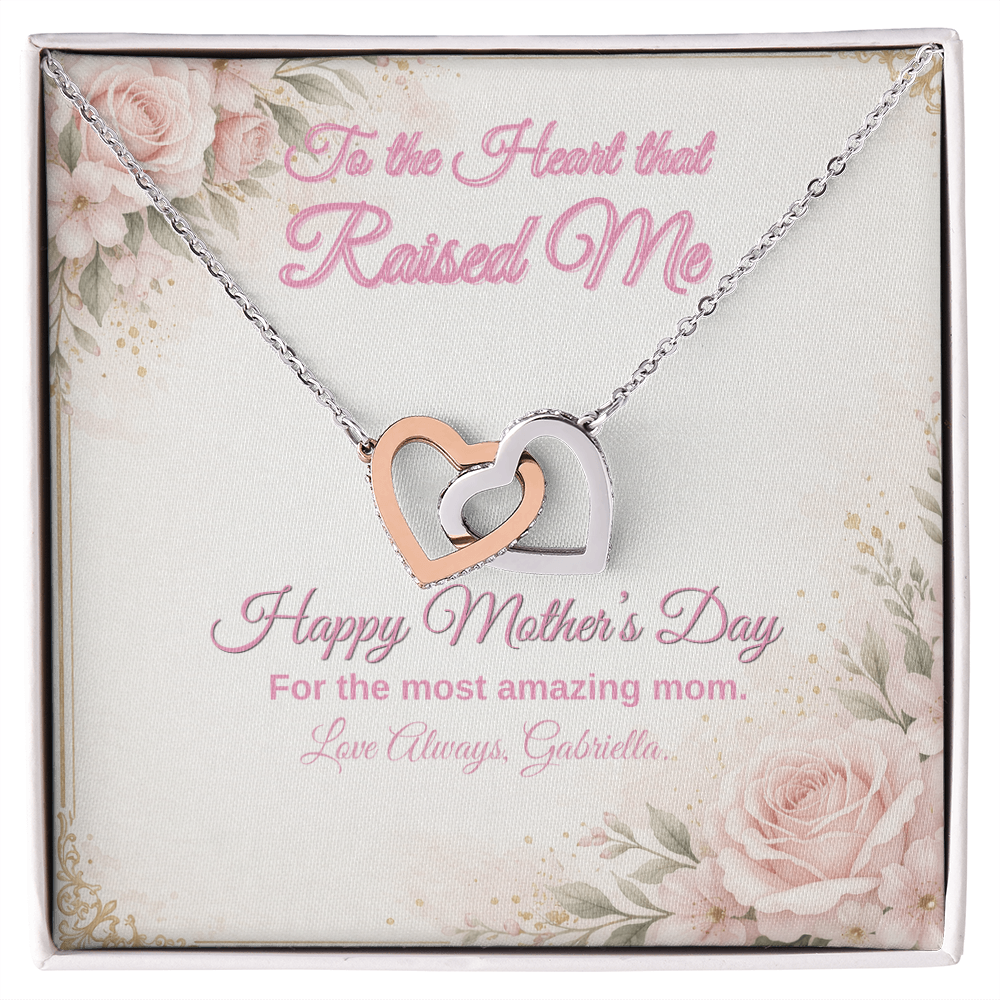 Interlocking Hearts Necklace - Forever Connected Mother's Day Gift
