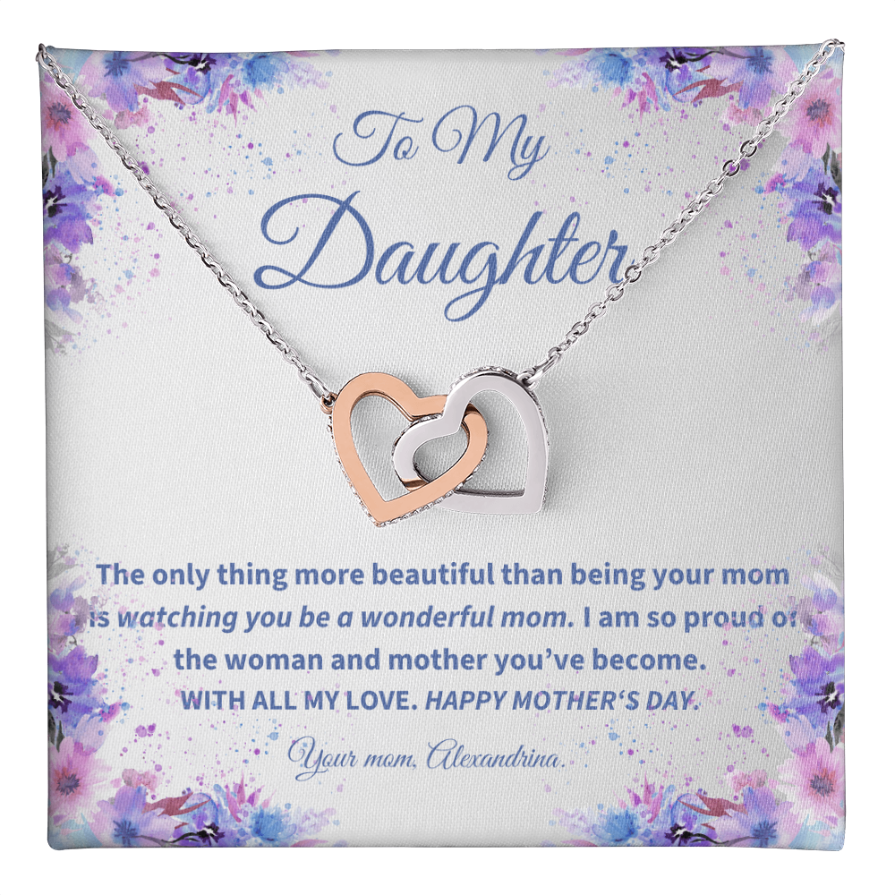 To My Daughter – Mother's Day Necklace with Sentimental Message Card