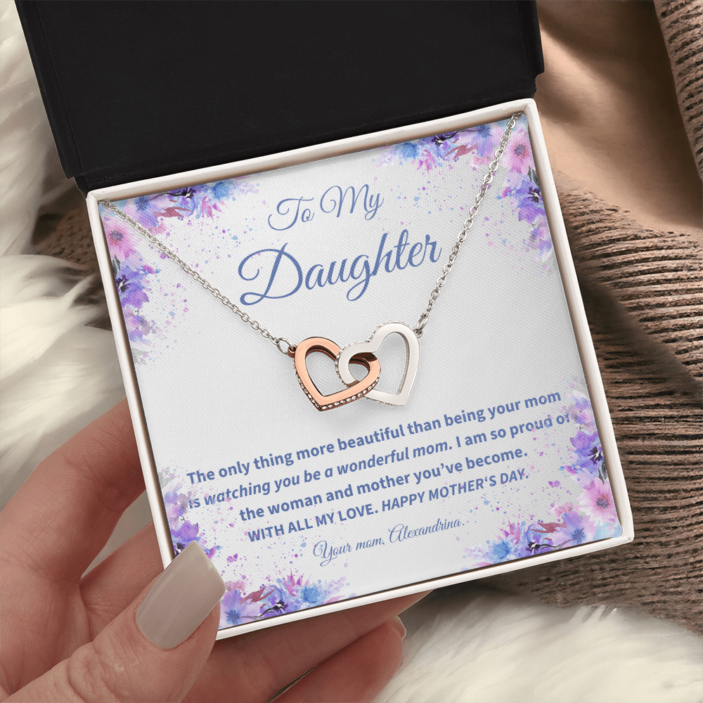 To My Daughter – Mother's Day Necklace with Sentimental Message Card