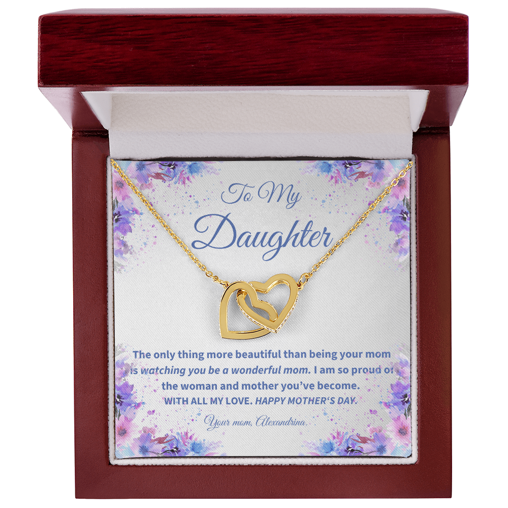 To My Daughter – Mother's Day Necklace with Sentimental Message Card