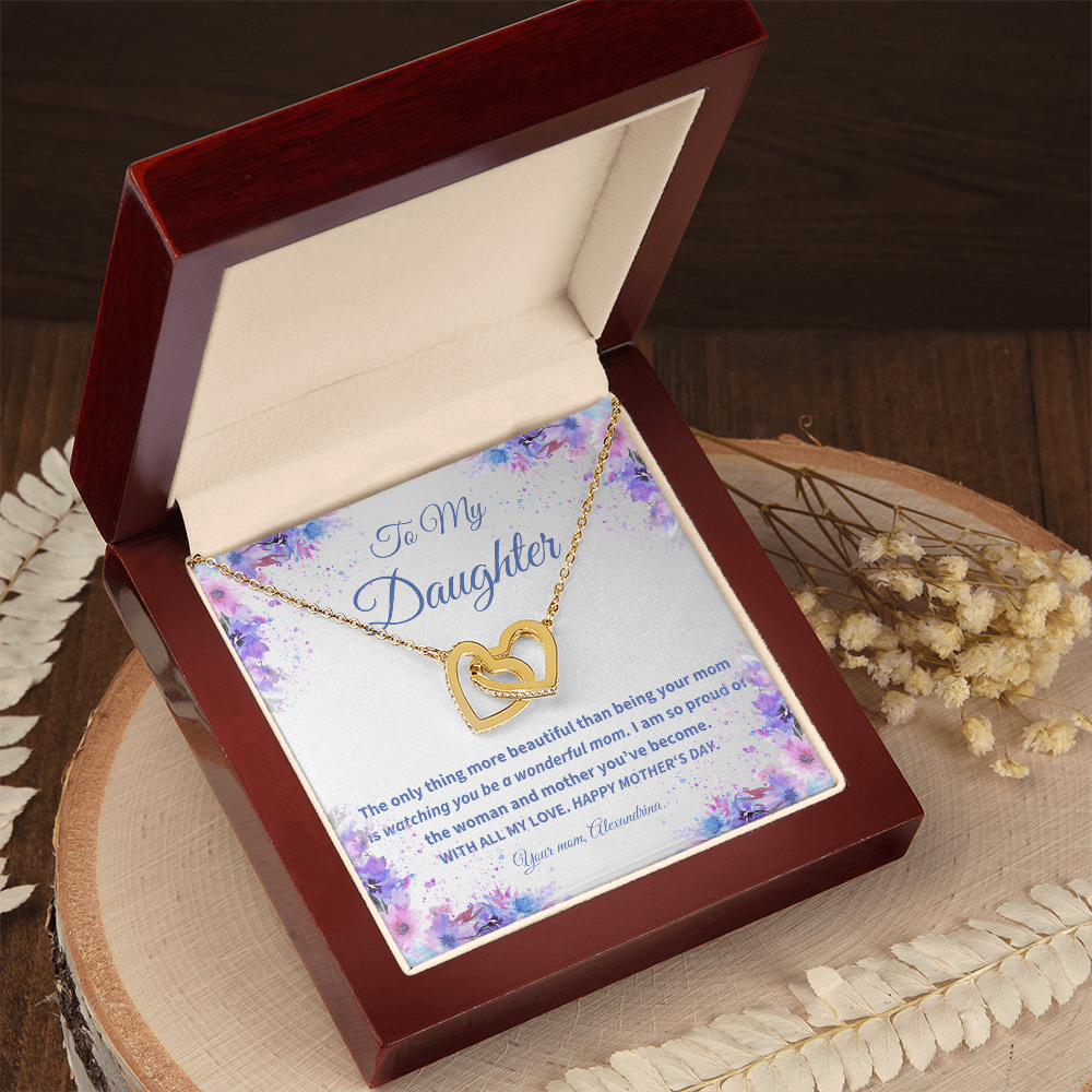 To My Daughter – Mother's Day Necklace with Sentimental Message Card