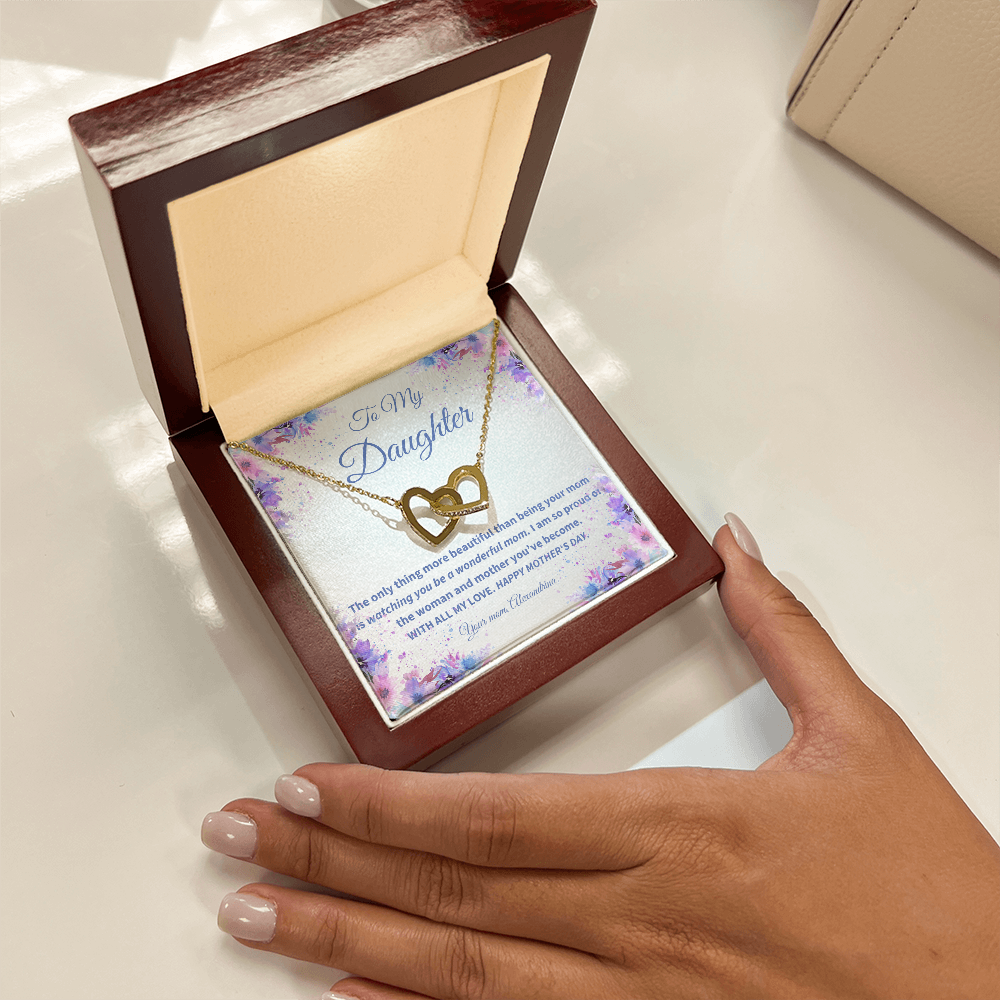 To My Daughter – Mother's Day Necklace with Sentimental Message Card