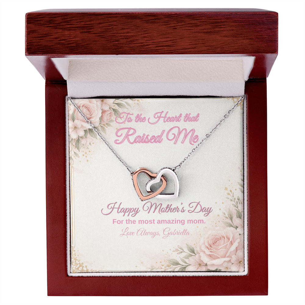 Interlocking Hearts Necklace - Forever Connected Mother's Day Gift