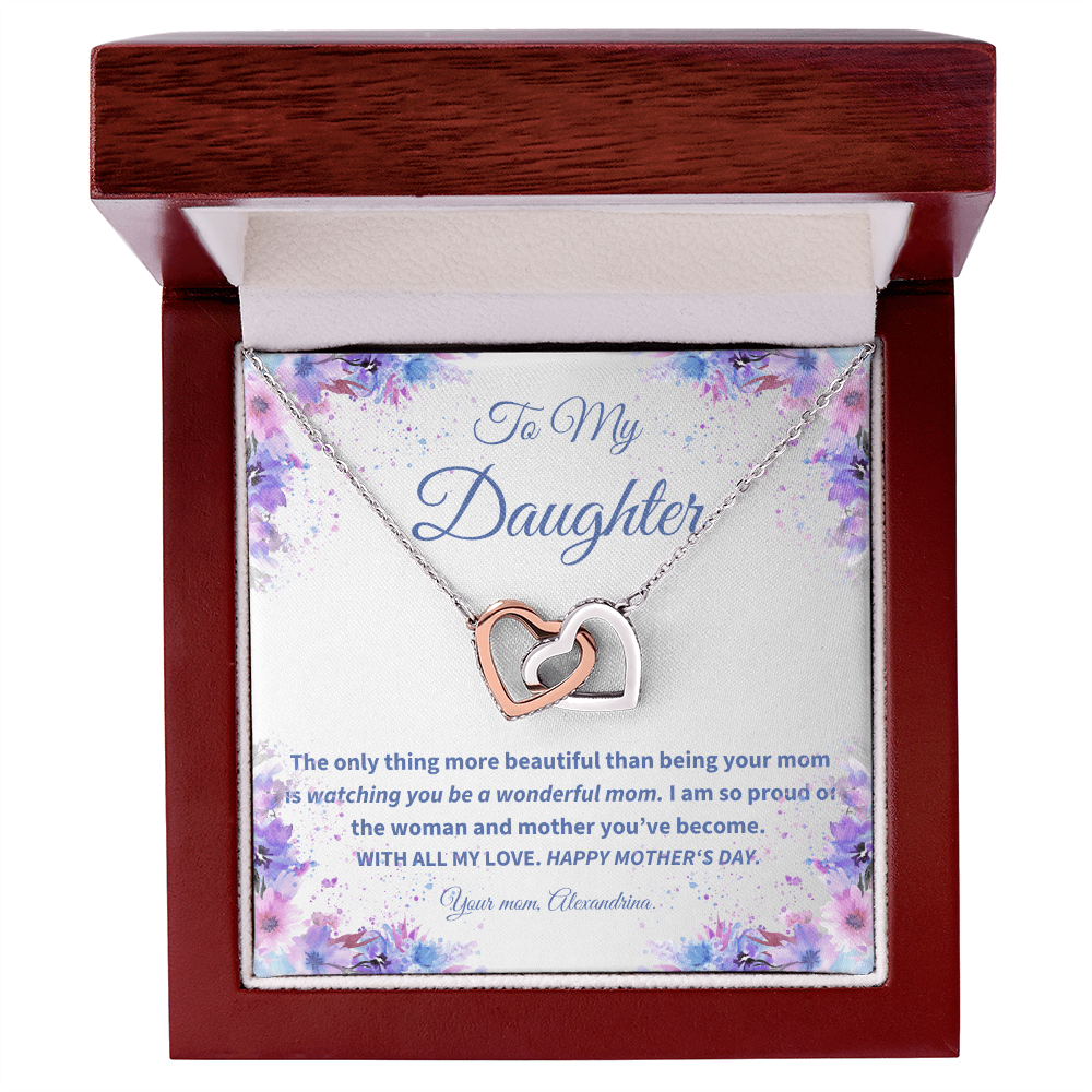 To My Daughter – Mother's Day Necklace with Sentimental Message Card