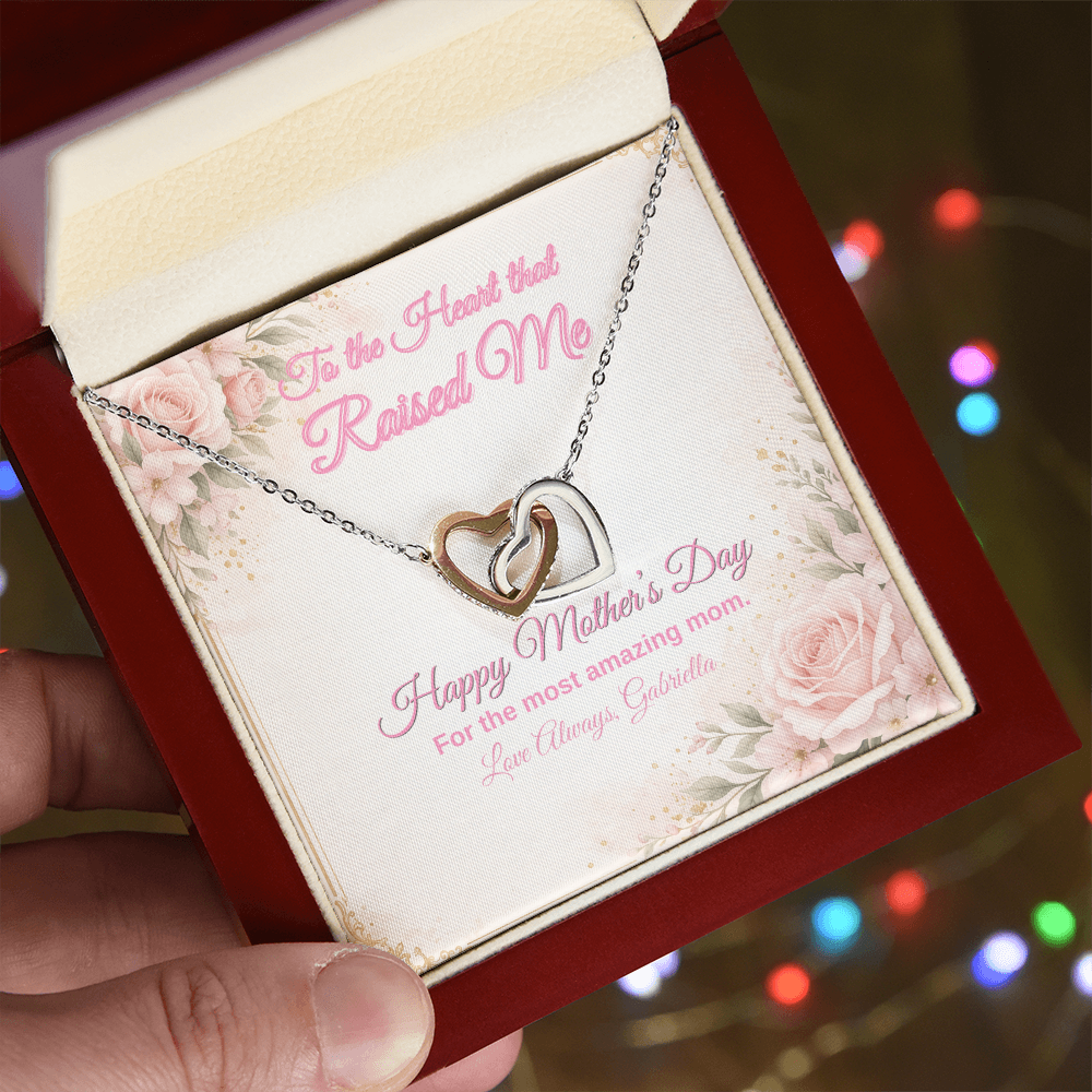 Interlocking Hearts Necklace - Forever Connected Mother's Day Gift