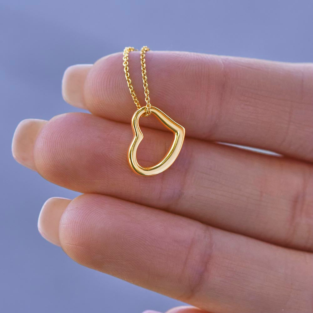 Non-Message Card Delicate Heart Necklace