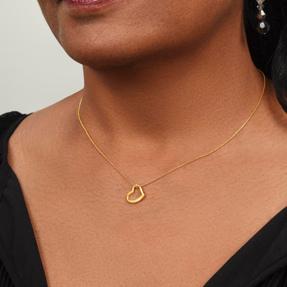 Non-Message Card Delicate Heart Necklace