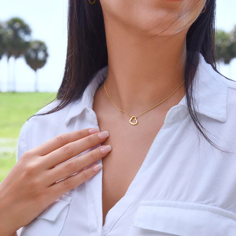 Non-Message Card Delicate Heart Necklace
