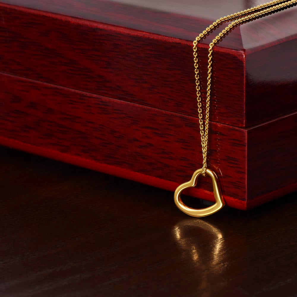 Non-Message Card Delicate Heart Necklace