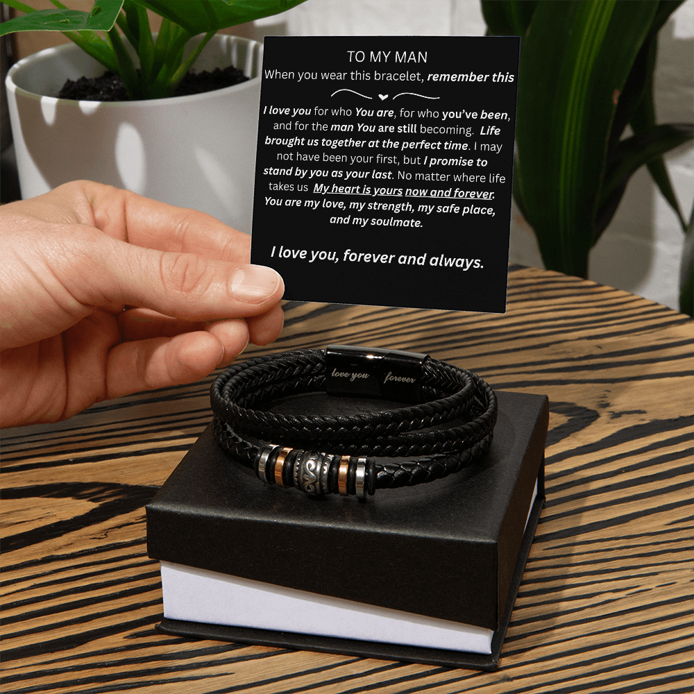 To My Man- Love You Forever Bracelet