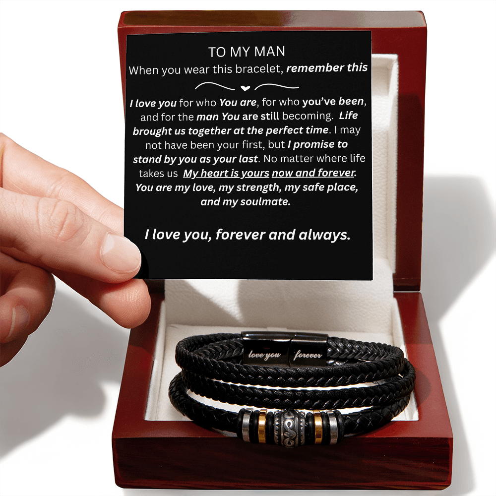 To My Man- Love You Forever Bracelet
