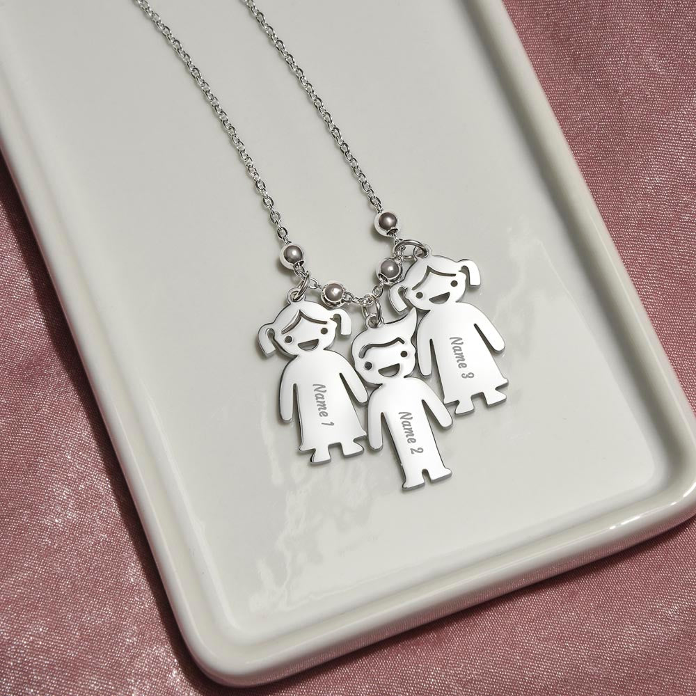 First-Time Grandma, Heartfelt Mother's Day - Engraved Kid Necklace