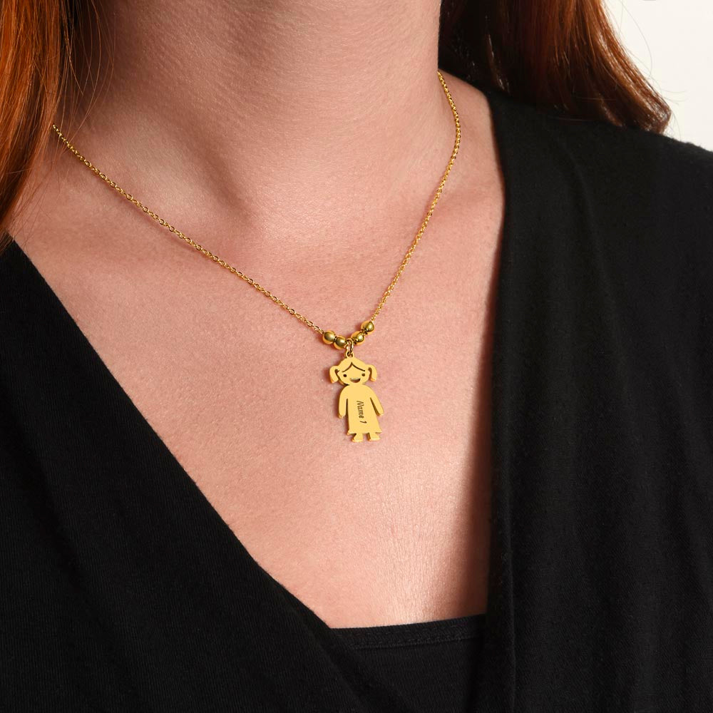 First-Time Grandma, Heartfelt Mother's Day - Engraved Kid Necklace