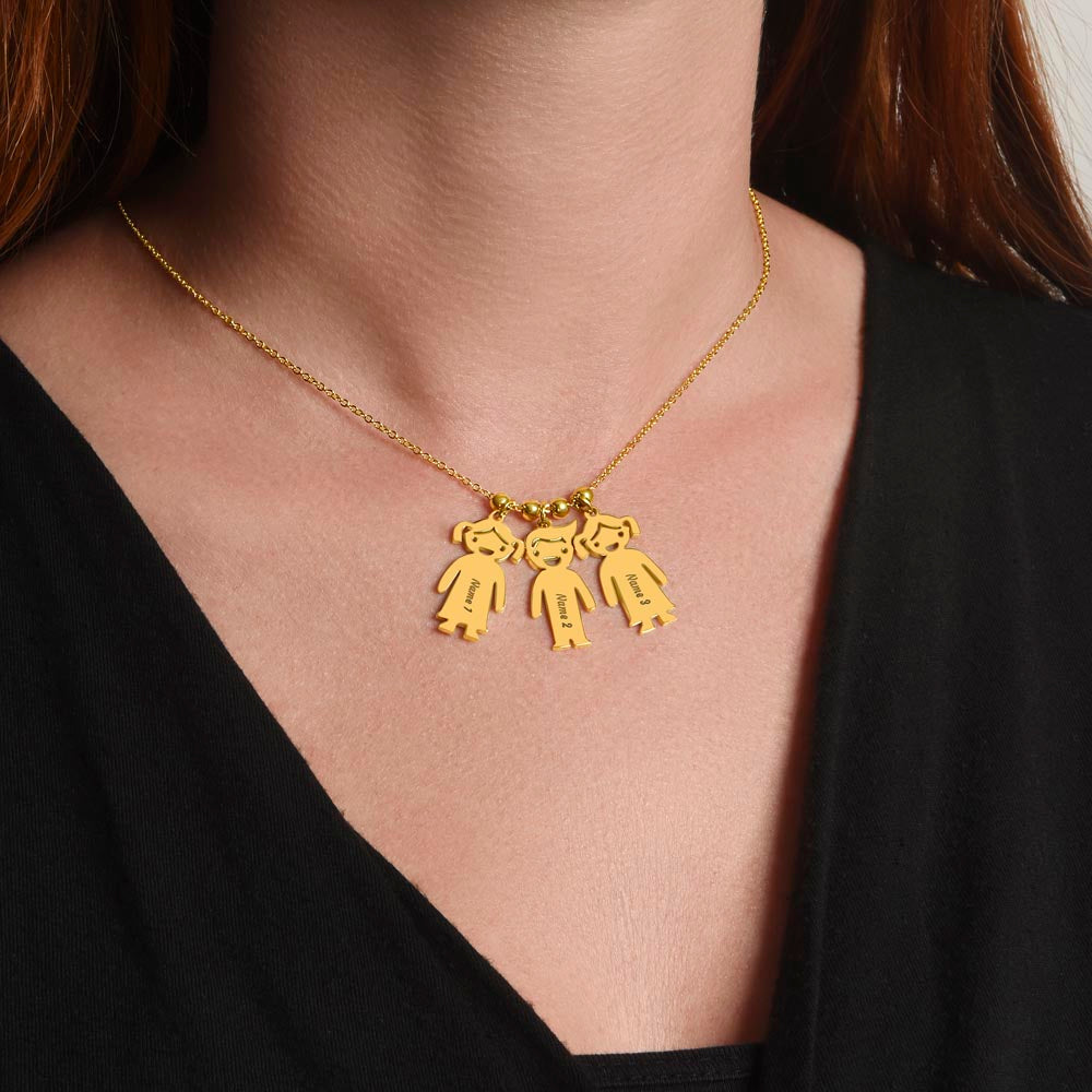 First-Time Grandma, Heartfelt Mother's Day - Engraved Kid Necklace