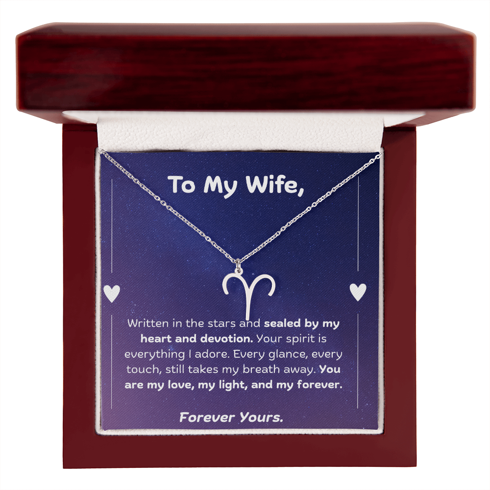 To My Wife- Zodiac Symbol Necklace