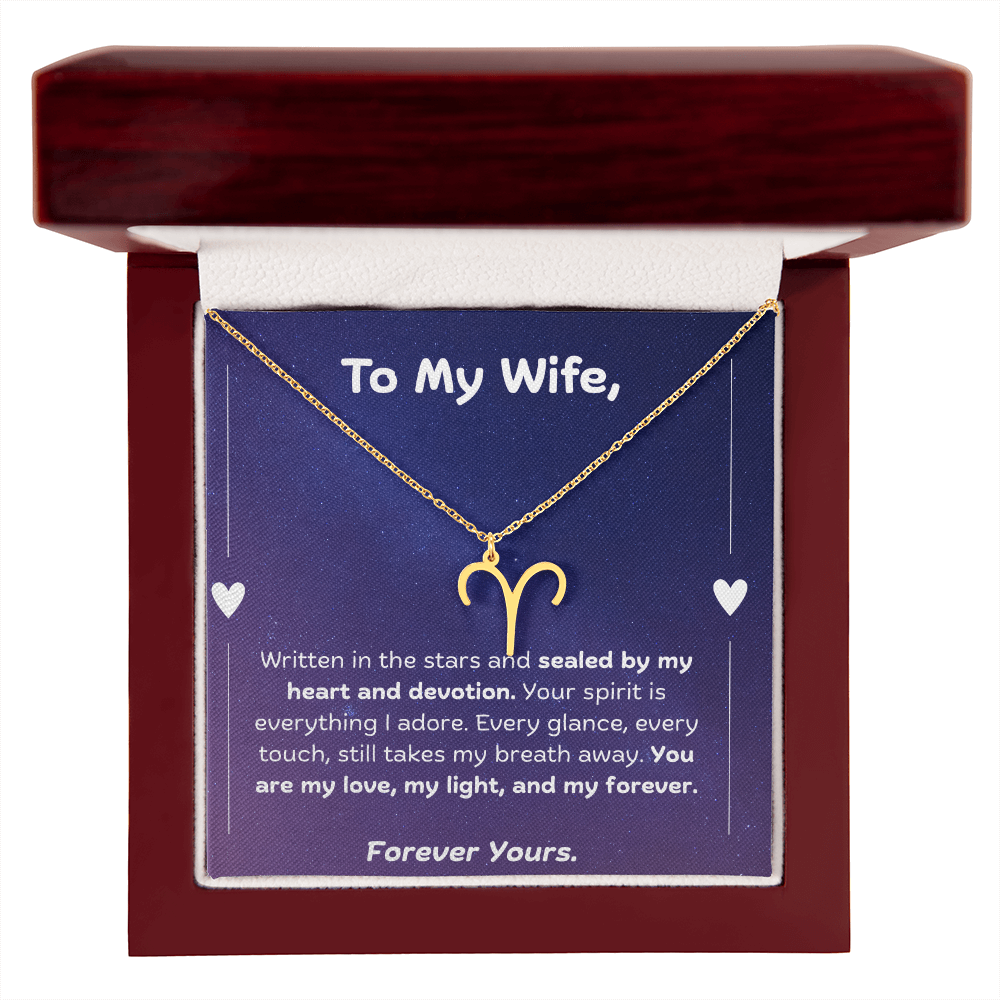 To My Wife- Zodiac Symbol Necklace