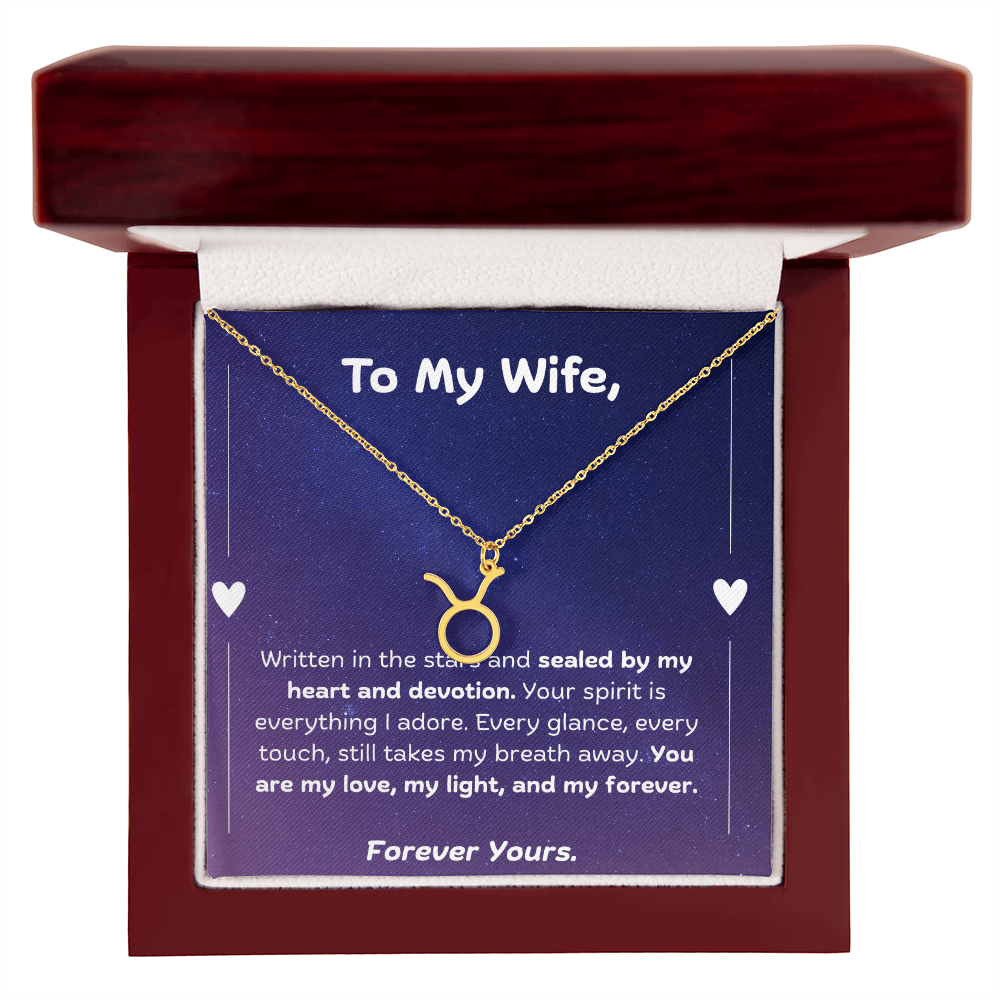 To My Wife- Zodiac Symbol Necklace
