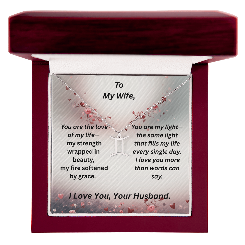 To My Wife - Zodiac Symbol Necklace