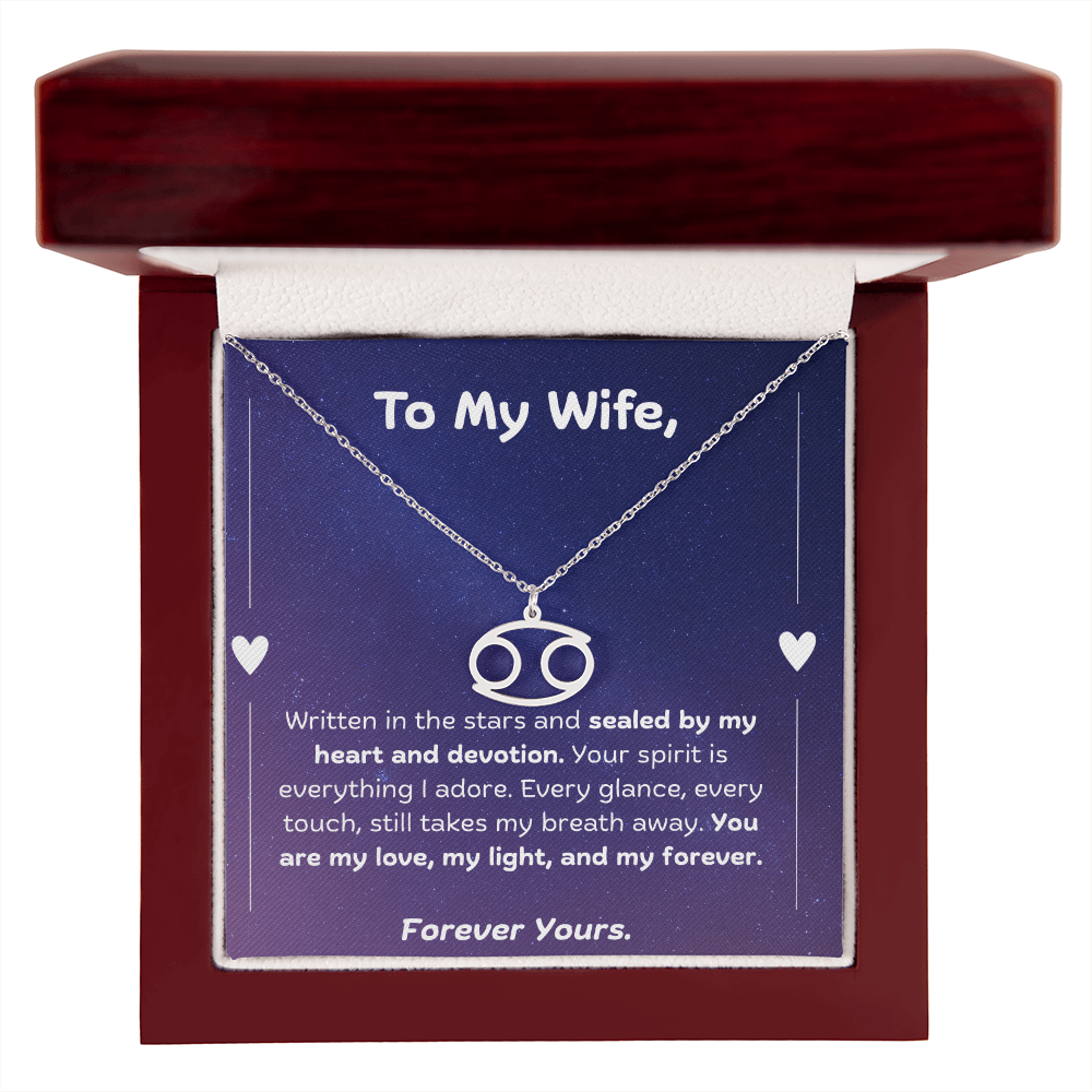 To My Wife- Zodiac Symbol Necklace