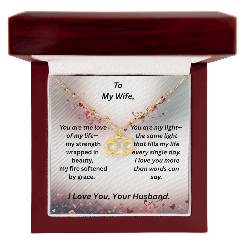 To My Wife - Zodiac Symbol Necklace