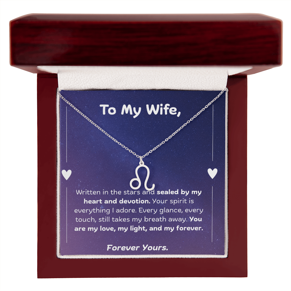 To My Wife- Zodiac Symbol Necklace