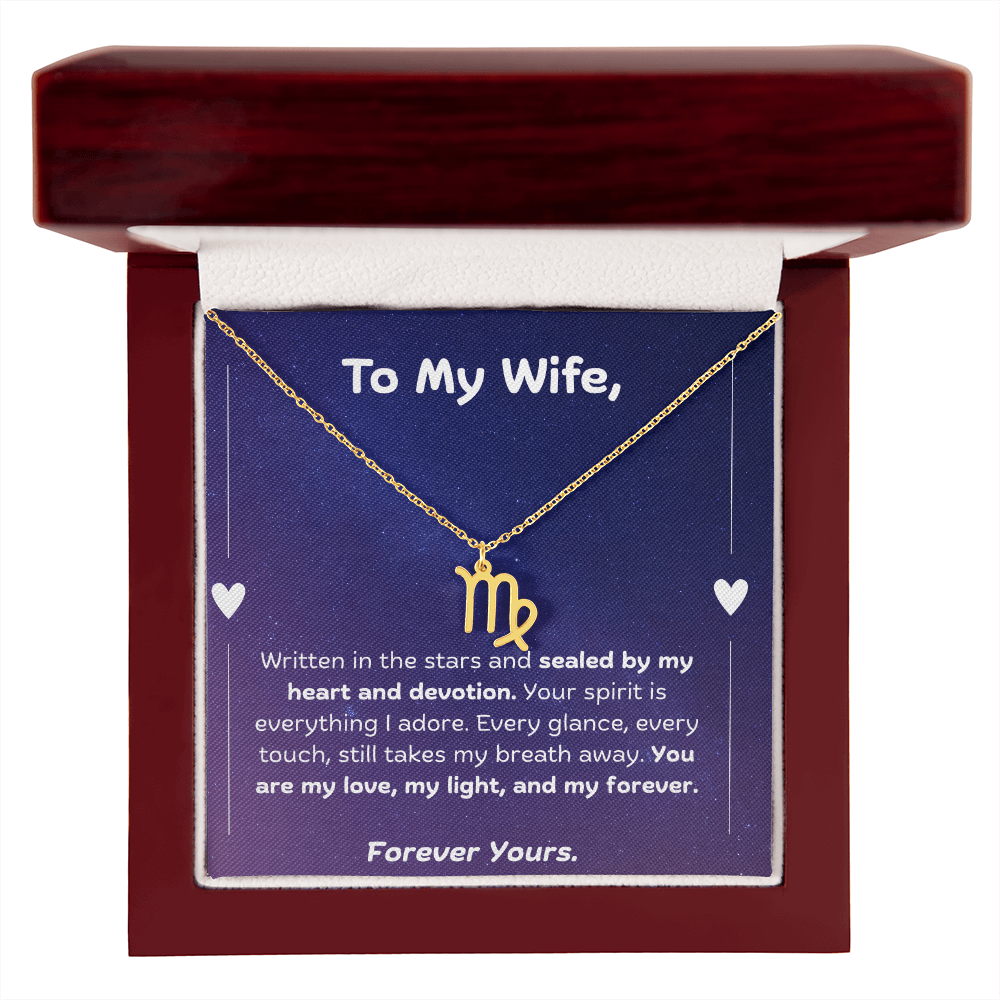 To My Wife- Zodiac Symbol Necklace