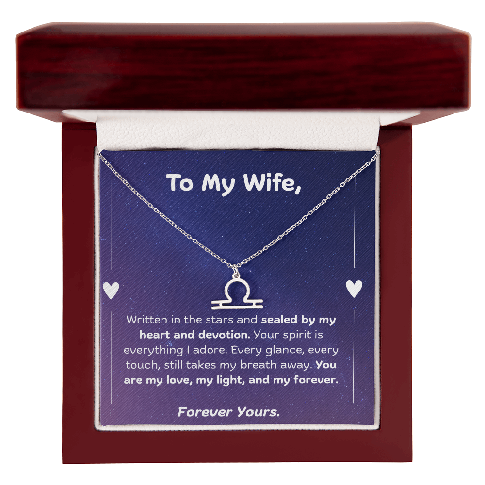 To My Wife- Zodiac Symbol Necklace