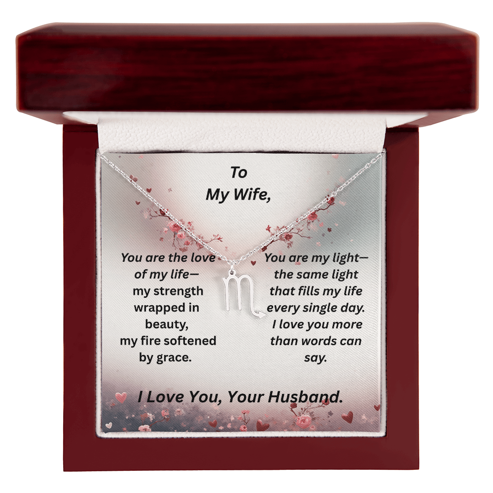 To My Wife - Zodiac Symbol Necklace